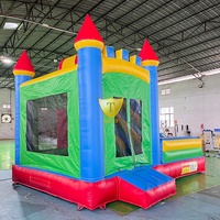 Château gonflable commercial personnalisé pour l'extérieur, avec toboggan et zone de saut, pour le divertissement