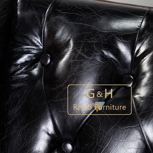 Meubles Style Ferme Américaine Longs Vintage Cuir Chesterfield Fauteuil Cuir <span class=keywords><strong>Club</strong></span> - Product Image 4