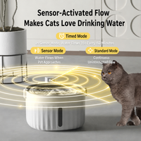 Fontaine à eau sans fil pour animaux de compagnie 2L, capteur intelligent, fontaine à boire pour chat, 5000mAh rechargeable USB, vente en gros OEM