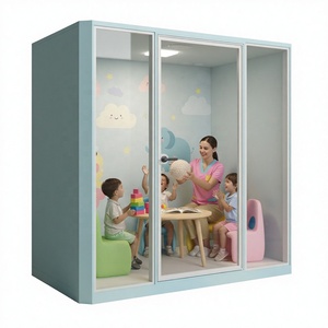 Cabine insonorisée en aluminium de précision Unibooth V4-L, design moderne, modulaire et mobile, installation <span class=keywords><strong>facile</strong></span>, pour bureaux, bâtiments, centres commerciaux, salles de réunion - Product Image 2
