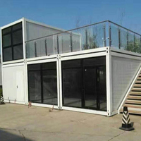 Maison miniature de luxe à deux étages entièrement décorée, maison préfabriquée en conteneur, petite maison bon marché sur roues à vendre