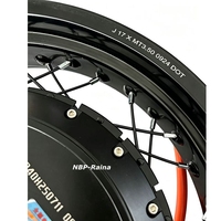 Roue à moteur intégré 17x3.0/3.5'' QS273 72V 8000W 3T/4T/5T pour kit de conversion électrique haute vitesse
