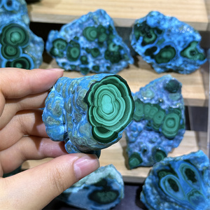 Spécimen de Chrysocolle Malachite en Anneaux Concentriques Botryoïdaux, Cristal de Guérison pour la Décoration Intérieure, <span class=keywords><strong>Collection</strong></span> Minérale, Vente en Gros - Product Image 4