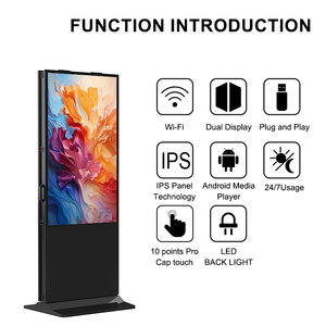 Screenage 43 49 55 65 inch trong nhà dọc Android quảng cáo <span class=keywords><strong>Video</strong></span> hiển thị miễn phí đứng kỹ thuật số biển màn hình cảm ứng kiosk - Product Image 2