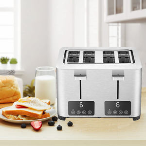 محمصة خبز ذكية سوداء اللون غير لامعة مع شاشة لمس و موقت شاشة <span class=keywords><strong>4</strong></span> شريحة - Product Image 4