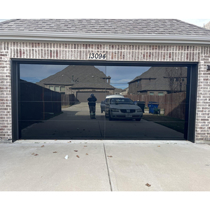 <span class=keywords><strong>Porte</strong></span> de <span class=keywords><strong>garage</strong></span> en verre miroir en aluminium de qualité supérieure avec télécommande - Anti-vol, résistance industrielle, design moderne pour ferme et parc - Product Image 3