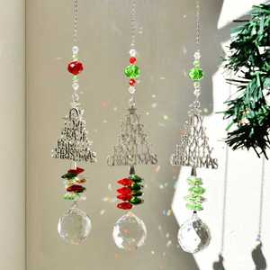 Cross-border New Greetings Artificial DIY Christmas <b>Tree</b> Metal Hanging Decorations Christmas Scene Atmosphere Arrangement - Product Image 1