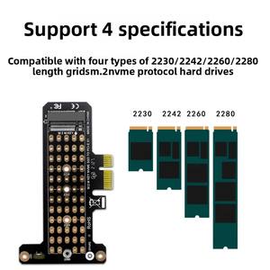 เมนบอร์ดคอมพิวเตอร์เดสก์ท็อป M.2NVME SSD เป็น PCIeX1อะแดปเตอร์ขยายการ์ดเพื่อรองรับ PCIe4.0 - Product Image 3