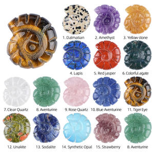 Artigianato <span class=keywords><strong>di</strong></span> Scultura in Cristallo per Guarigione Spirituale con Oltre 10 Anni <span class=keywords><strong>di</strong></span> Esperienza, <span class=keywords><strong>Pietra</strong></span> <span class=keywords><strong>Occhio</strong></span> <span class=keywords><strong>di</strong></span> <span class=keywords><strong>Tigre</strong></span>, Ametista, Multi-Materiale, Piccola Conchiglia per Souvenir - Product Image 5