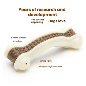 Prodotti per Animali Domestici: Osso da Masticare Indistruttibile per Cani, Giocattolo Durevole al Gusto di Manzo in Nylon per Cani Aggressivi - Product Image 2