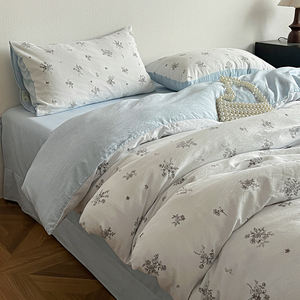 Parure de lit 4 pièces en jacquard teint en fil, 200 fils/cm², luxe moderne, épaisse, douce et respirante, qualité supérieure pour la maison et l'hôtel - Product Image 4