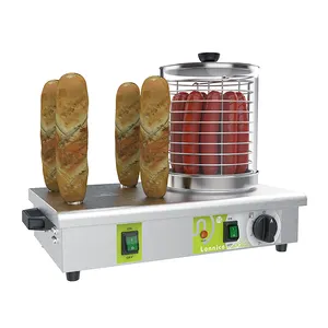Lonnice Snack Machine Popular hot dog steamer sausage warmer with bread heating stick commercial hot dog machine