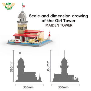 Wange 5229 Baustein architettura creativa 3D blocchi di costruzione Architektura Corporate Giveaways maida's Tower Building Block Set - Product Image 6