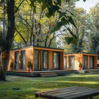 Maisons préfabriquées Easy Hoe à ossature acier, Villa de luxe moderne avec installation rapide, toit étanche, sol en marbre, durée de vie 50-70 ans