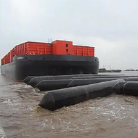 Airbags de sauvetage marins en caoutchouc noir à haute flottabilité - Sûrs et fiables, longue durée de vie, pour le lancement de navires et la récupération de bateaux