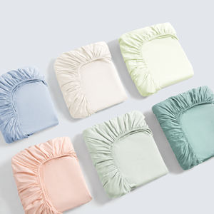 Draps-housses de chambre à coucher en gros de l'usine chinoise, literie bon marché, couleur unie, doux, 1 pièce, taille King Queen - Product Image 6