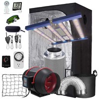 Kit complet de culture en intérieur avec lampe de culture, filtre à charbon, ventilateur intégré et contrôleur