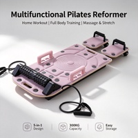 Machine de Pilates portable en bois de bouleau de 9,5 kg pour la maison, planche d'entraînement de base pour studio à domicile avec roues silencieuses