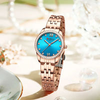 CURREN 9086 Nouvelle Montre Femme Charmante Rose Aiguilles Lumineuses Bracelet Acier Inoxydable Montre Fine à Quartz pour Femme Relogio