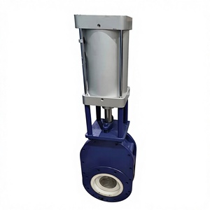 Vanne pneumatique à double volet en céramique de type clip Z674TC-10C pour alimentation en eau, drainage, poussière sèche à température ambiante et cendres - Product Image 1