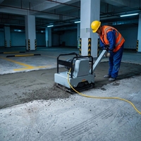 Compacteur de plaques électrique TerraForce TF-C150E 125 kg 3 kW, force centrifuge de 20 kN pour la compactation du sol des cours et des parkings