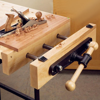 Étau de table robuste pour le travail du bois, à double bielle, pince latérale, outil d'étau de table de menuiserie DIY