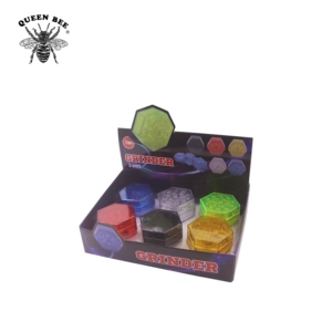 Grinder <span class=keywords><strong>in</strong></span> Plastica Joli a Due Strati per Tabacco, Grinder Esagonale Piatto di Eccellente Qualità per Erbe con Logo Personalizzato - Product Image 5