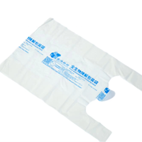 Sacs en T-shirt biodégradables en amidon de maïs PBAT imprimés en héliogravure personnalisables avec poignée gilet pour l'emballage en supermarché