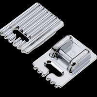 Pied à plis à rainures 5, 7, 9 compatible avec les machines à coudre Singer, Janome, Babylock, Brother, accessoires # FF00164-701-5