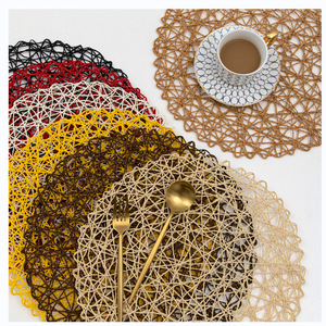 Napperons ronds 15 pouces papier tissé Boho décoratif cercle napperon pour mariage noël Thanksgiving jour vacances dîner - Product Image 4