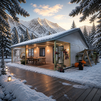Studio de jardin préfabriqué, cabane de jardin avec pergola ouverte et porte coulissante pour espace de vie extérieur