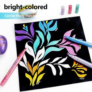 8 Colors Metallic <b>Marker</b> Set 2-3mm Wide Tip High Gloss & Bright Acrylic Ink Non-Toxic & Eco-Friendly for Metal Wood & DIY Art - Product Image 2