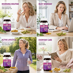 Suplemento de Isoflavonas de Soya GMP Shecome, Regula los Niveles de Estrógeno, Mejora las Molestias Menstruales, Cápsulas Blandas de Isoflavonas de Soya - Product Image 6