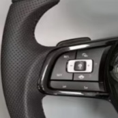 Para Volkswagen VW Polo Golf 6 <span class=keywords><strong>GTD</strong></span> Jetta Tiguan Passat B7 B8 Gti Gts R <span class=keywords><strong>Gtd</strong></span> <span class=keywords><strong>Golf7</strong></span> Mk7 volante de cuero completo accesorios de coche - Product Image 3