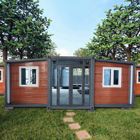 Maison en conteneur extensible de luxe de 40 pieds carrés Maison mobile de 72 m² avec cuisine et toilettes Petites maisons de vacances Cabine portable Bureau