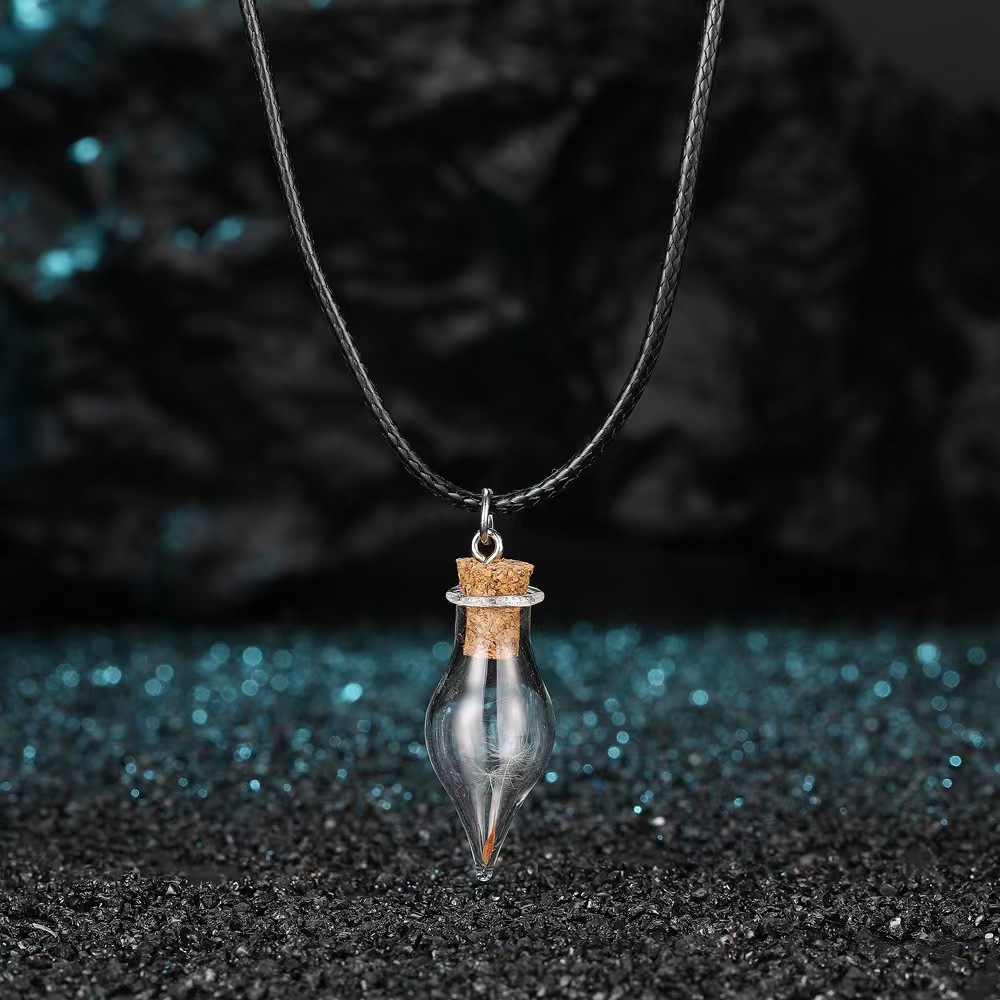glass vial necklace fillable