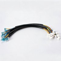Kabel Harness Kustom dengan Terminal Spade Biru Transparan & Konektor Plastik & Selubung Pelindung untuk Peralatan Pendingin