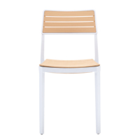Chaise de salle à manger empilable en plastique PP au design moderne avec accoudoirs pour restaurant, hôtel, école, maison, bureau