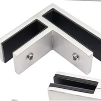 Abrazadera de Vidrio Cuadrada de Acero Inoxidable, Soporte para Vidrio de Balcón, Soporte para Estante de Vidrio, Abrazadera para Vidrio de 12 mm de Espesor