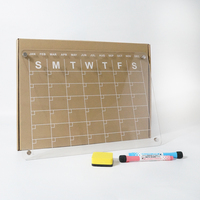 Message effaçable à sec magnétique transparent personnalisé Note d'écriture en acrylique tableau blanc calendrier pour réfrigérateur