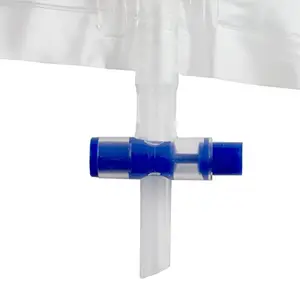 Китайский производитель, одноразовый медицинский стерильный Т-образный клапан для мужчин и взрослых, 1500 мл, пластиковый сливной мешок для сбора мочи
