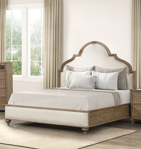 Rustic <b>Pine</b> 1pc Queen Convertible Adjustable <b>Bed</b> Diamond Crystal <b>Frame</b> Unique Legs Bedroom Furniture Modern Look Upholstered - Product Image 1