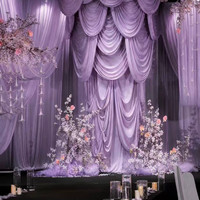 Rideaux de scène de mariage, toile de fond extérieure, décoration en tissu polyester, draperies sur mesure, plusieurs décorations de mariage