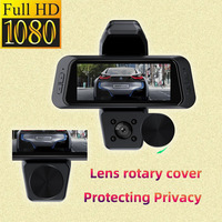 Confidentialité Conception 3.16 Pouces Écran Vidéo Multi-langue Voiture Boîte Noire 3 Canaux Caméra De Voiture 1080p WiFi Dash Cam Tableau De Bord Double Objectif
