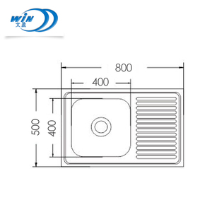 Fregadero de <span class=keywords><strong>cocina</strong></span> de un solo seno con escurreplatos de acero inoxidable 304 para encimera - Product Image 6