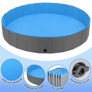 Piscina de plástico para perros, bañera plegable para mascotas, piscina exterior portátil para piscina de plástico para perros - Product Image 2