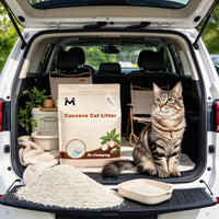 Litière pour chat en manioc super absorbante, agglomérante, faible en poussière, excellente gestion des odeurs, facile à ramasser, à base de plantes