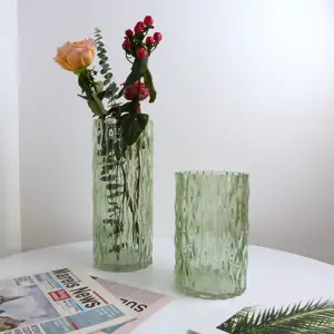 Wholesale Modern Tall Custom Colored Luxury Hand Blown Murano Decor Cylindrical Glass Tube Vases