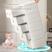Commodes de rangement pour enfants, armoire à 5 niveaux, organisateur pour la maison, chambre à coucher, tiroirs de rangement en PP pour vêtements pour enfants, filles