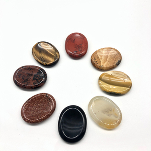 Ematite Palm Pocket Energy Stone ematite Thumb Worry pietra burattata per ansia Stree Relief Natural Love Gemstone Craft Oval - Product Image 5